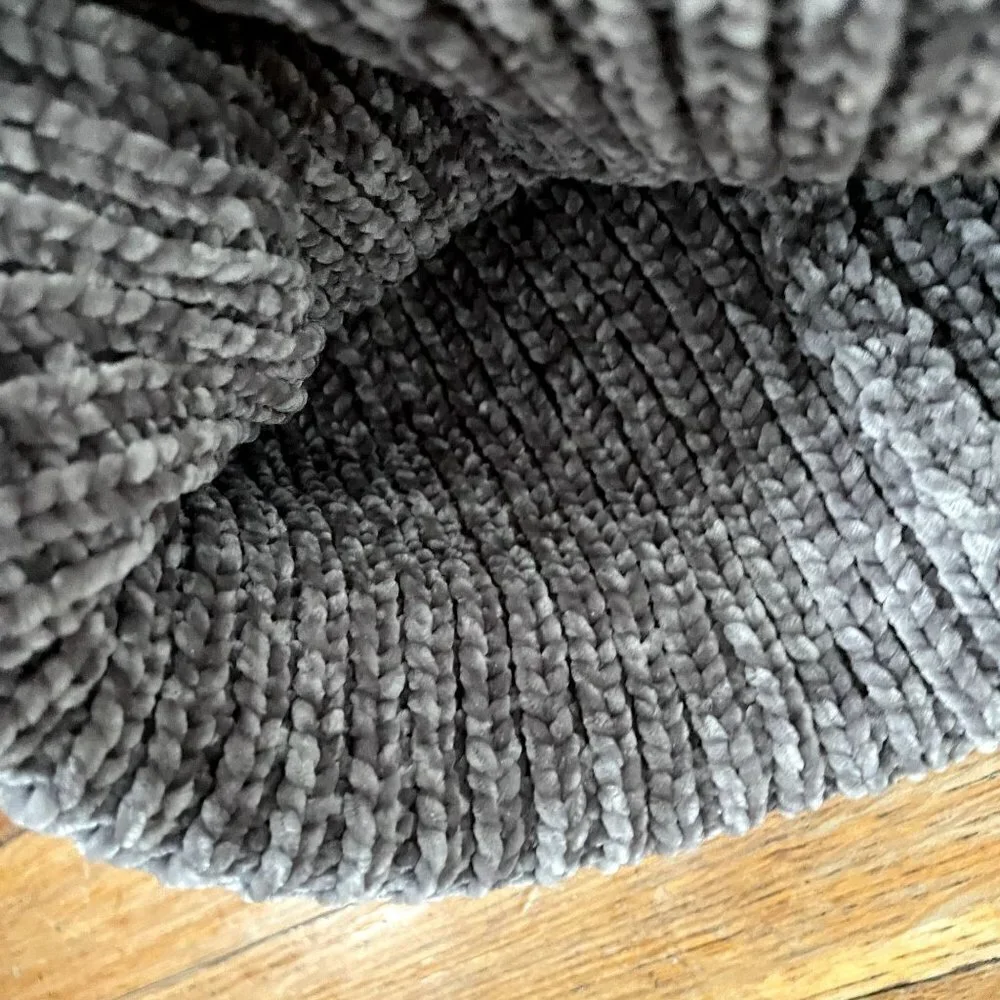 Gray‎ light knit ribbed winter hat took beanie comfortable warm casual soft